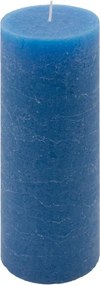 Set de lumânări rustice, 20 cm, Ø 7,5 cm, albastru, 2 buc