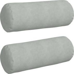 vidaXL Perne Bolster 2 pcs Gri deschis Ø 25 x 70 cm