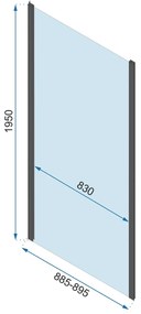 Cabina dus Rapid Swing Crom 100x80cm, Rea