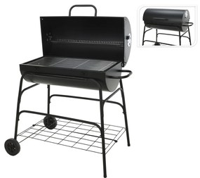 ProGarden Gratar cu carbuni BBQ pe roti, forma cilindrica