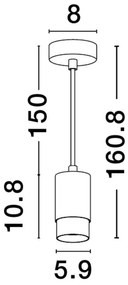 Pendul modern minimalist tip spot POGNO