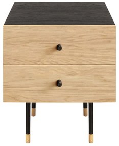 Noptieră în culoare naturală cu aspect de lemn de stejar Jugend – Woodman