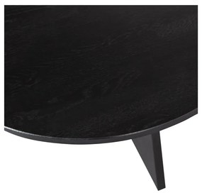 Măsuță de cafea neagră rotundă ø 90 cm Fries – WOOOD