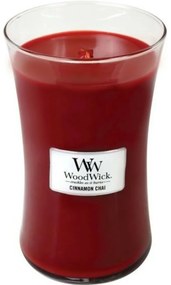 Lumânare parfumată vază mare WoodWick CinnamonChai, 609 g