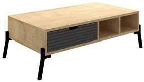 Set mobilier living Tretsilla (Stejar zafir + antracit + negru). 1107150