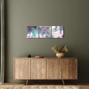 Tablou - Fluture pe un cireș (cu ceas) (90x30 cm)