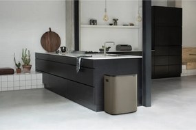 Cos de gunoi Brabantia Bo Touch 1001271, 2x30 L, Deschidere lina si silentioasa, Deschidere larga, Gri inchis