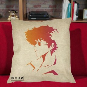 Perna Decorativa Cowboy Bebop Spike Silueta Gradient, 40x40 cm, Crem, Husa Detasabila, Perna Inclusa, BEKZ®