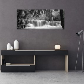 Tablou - Cascada alb-negru și alb (120x50 cm)