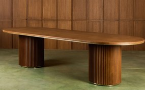 Masă lemn masiv de dining The Donald 300/, 240 × 110 × 75 cm - 300×110×75