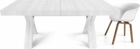 MASA  BIG FAMILY, picior  X, 480 cm - ALB - 160 CM / 90 CM / H 77