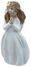 Figurina Inger rugandu-se, Elsa, Alb, 10cm