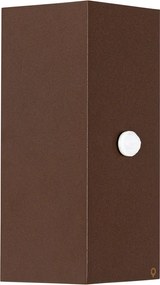 Aplică maro rugină 2 lumini GU10 AR70 IP44 cu senzor de mișcare - Baleno