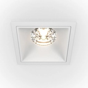 Spot LED incastrabil dimabil design tehnic Alpha alb 8,5x8,5cm, 3000K
