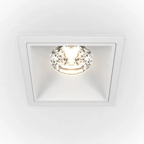 Spot LED incastrabil dimabil design tehnic Alpha alb 8,5x8,5cm, 3000K