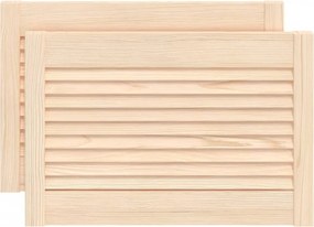 vidaXL Uși de dulap design lambriu 2 buc. 39,5x59,4 cm lemn masiv pin