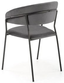 Scaun de bucaterie Rolland, gri/negru