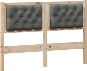 vidaXL Tăblie cap Altele maro și gri închis 135 cm Lemn masiv de pin