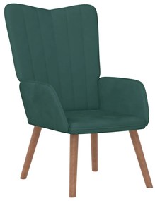 327657 vidaXL Scaun de relaxare, verde închis, catifea