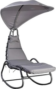 Șezlong relaxant de grădină / balansoar Avenberg SIENA - gri