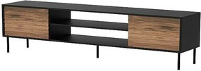 Comoda TV CORTINA, nuc/negru, PAL laminat, 180x40x60 cm