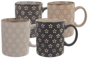 Orion Set căni ceramice FLORI 350 ml, 4 buc.
