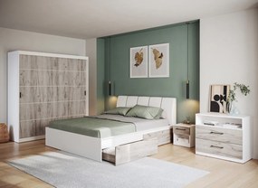 Dulap dormitor stejar - Alfa - 2 - 184 cm
