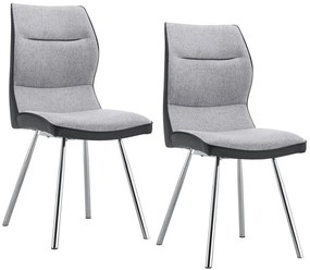 Scaun de bucatarie Lisa, 2 buc, gri-negru
