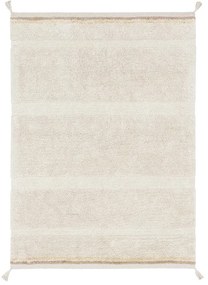 Covor crem lavabil/țesut manual din bumbac 200x300 cm Bloom Natural – Lorena Canals
