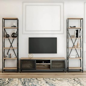 Ansamblu Comoda TV Maxim Pine-Negru