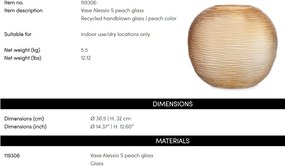 Vaza LUX, Sticla Suflata, Reciclata, Alessio S, 119306 HZ