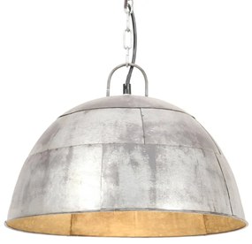Lustra industriala vintage, 25 W, argintiu, rotund, 41 cm, E27 1, Argintiu,    41 cm, Argintiu