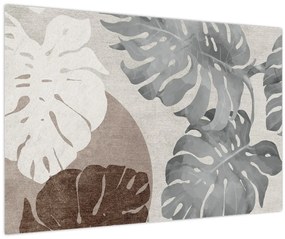 Tablou - Design cu frunze (90x60 cm)