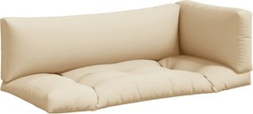 vidaXL Perne de paleți, 3 buc., bej, material textil