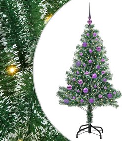 vidaXL Pom de Crăciun artificial cu zăpadă imitată și lumină LED