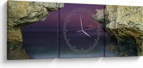 Tablou - recif de mare (cu ceas) (90x30 cm)