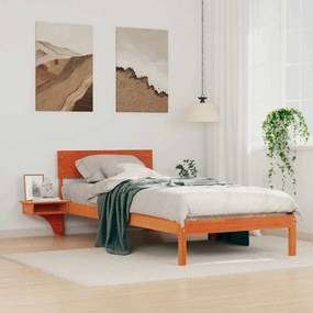 vidaXL Cadru de pat cu mese laterale Maro ceruit 80 x 200 cm