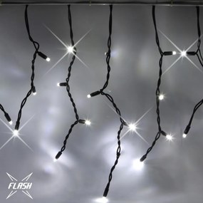 decoLED LED instalație tip țurțuri - FLASH, 3x0,5 m, 114 diode alb rece