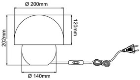 Lampă de masă Brilliant NALAM 1xE14/40W/230V gri/ash