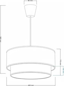 Brilagi - Lustra LED suspendată pe cablu BOHO ECO, 1xE27/10W/230V, Ø 40 cm, maro/crem