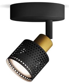 Spot Philips NIALL 1xGU10/5W/230V negru/alamă