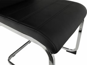 Scaun dining, negru / crom, VATENA