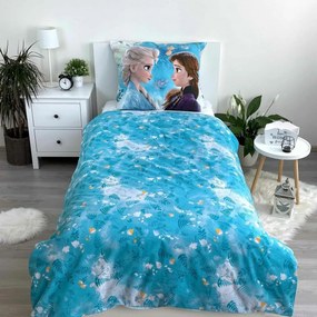 Jerry Fabrics Lenjerie din bumbac pentru copii Frozen family, 140 x 200 cm, 70 x 90 cm