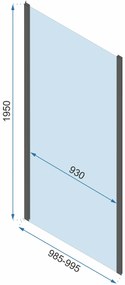 Cabina dus Rapid Slide Crom 100x80cm, Rea