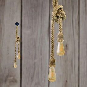 Lampa suspendata ROPE 2xE27/12W/230V