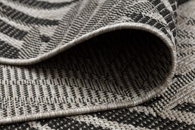 Covor sisal Floorlux 20504 Frunze argintiu si negru Junglă - SECUNDAR-COTATI PRODUSUL