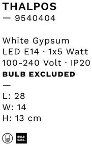 Aplica de perete ambientala din ghips THALPOS