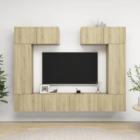 vidaXL Set de dulapuri TV, 6 piese, stejar sonoma, lemn prelucrat
