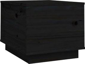 vidaXL Măsuță de cafea, negru, 40x50x35 cm, lemn masiv de pin