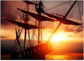 Tablou - Navă de pirați veche (70x50 cm)